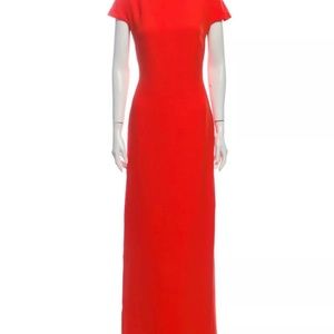 Christian Dior Orange Silk Evening Gown